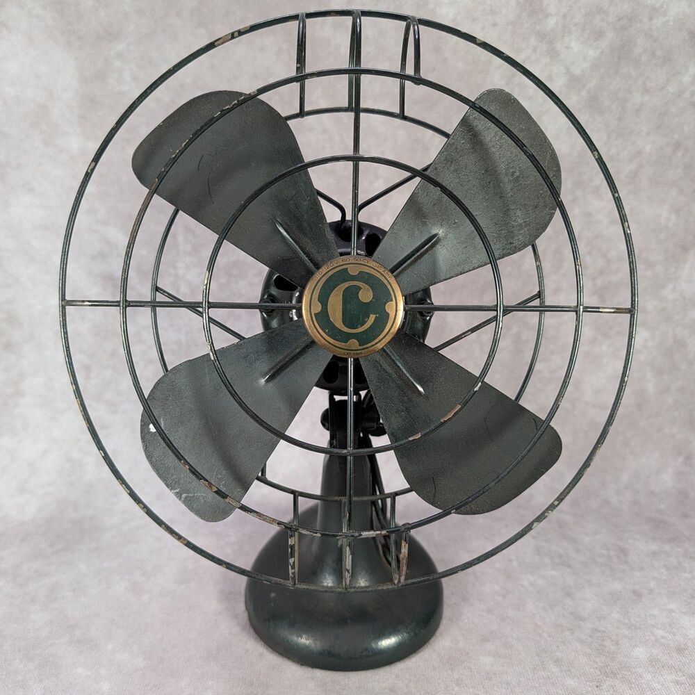 Vintage Century Electric Desk Fan 2528 Art Deco Cast Iron FOR PARTS/REPAIR